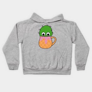 Cute Cactus Design #231: Cute Cactus In Ice Cream Cone Mug Kids Hoodie